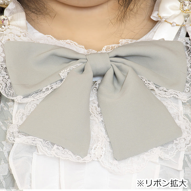 Milky Hound Frill Dress, Green (3L/4L/5L/6L) / Taberunosky