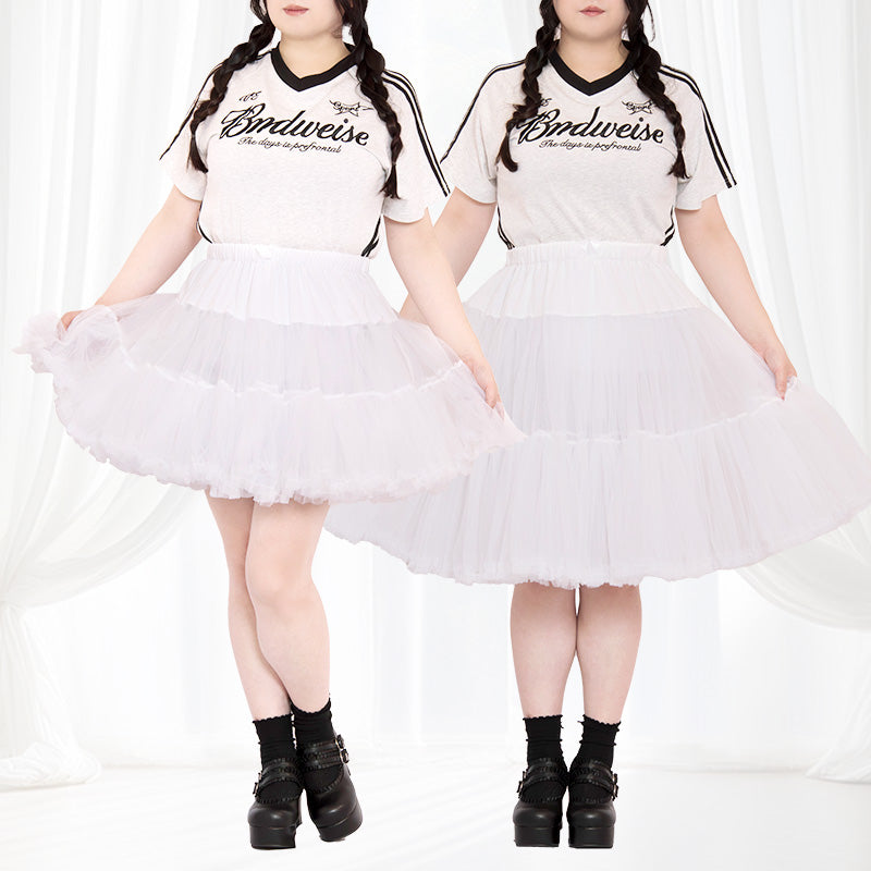 120cmまでOK！パニエスカート/チュチュ45cm(大きいサイズ3L~5L相当)ハロウィンコスプレ/タベルノスキーオリジナル