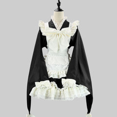 宵闇リボンの和風メイドワンピース・ハロウィン・コスプレ(M/L-LL/3L-4L/5L-6L)