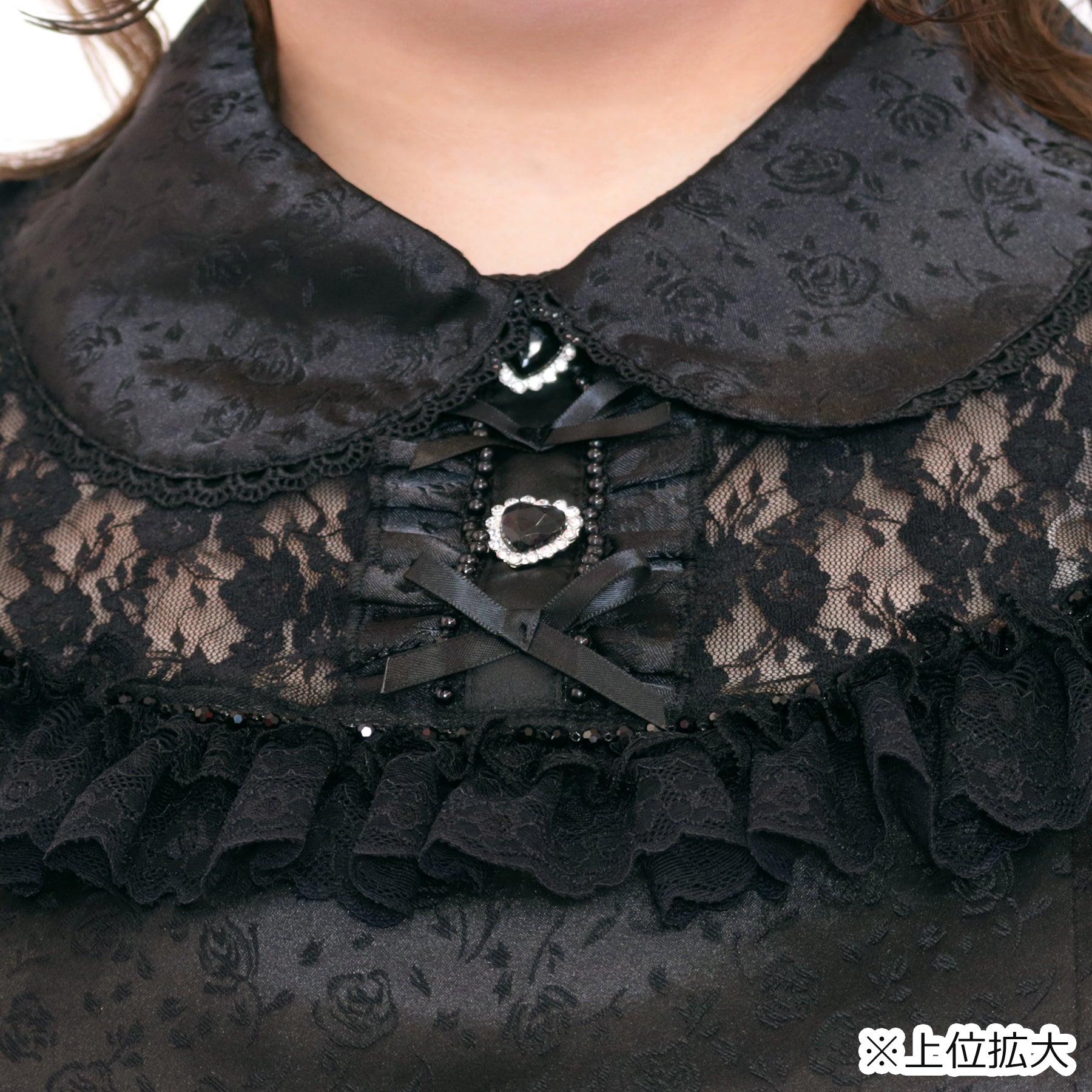 ブラックローズの漆黒デビルちゃんセットアップ・アームカバー付（3L
