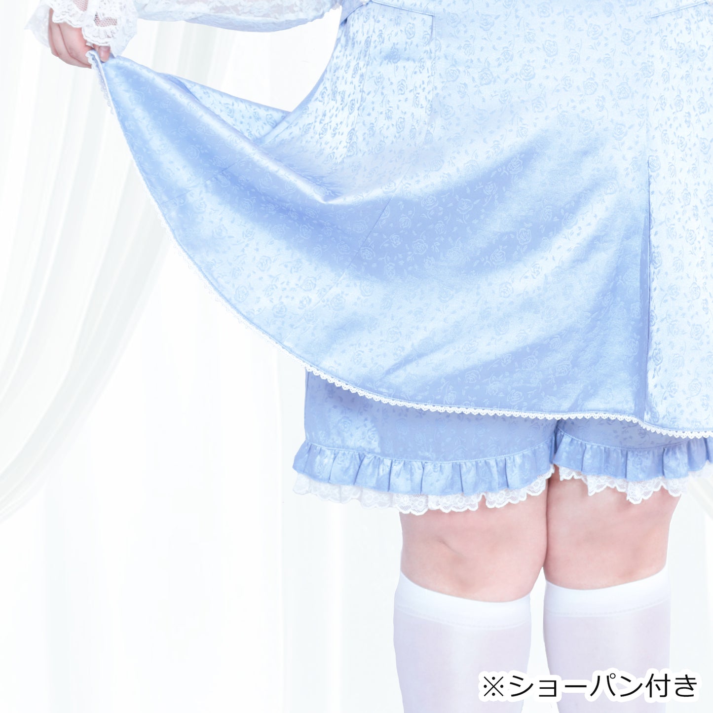 大きいサイズ レディース ブルーローズの天使ちゃんセットアップ・アームカバー付（3L/4L/5L/6L）/Taberunosky（タベルノスキー）