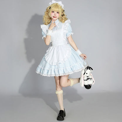 ミルキードールメイドフリルワンピースドレス・ハロウィン・コスプレ(M/L/LL/3L/4L/5L/6L)