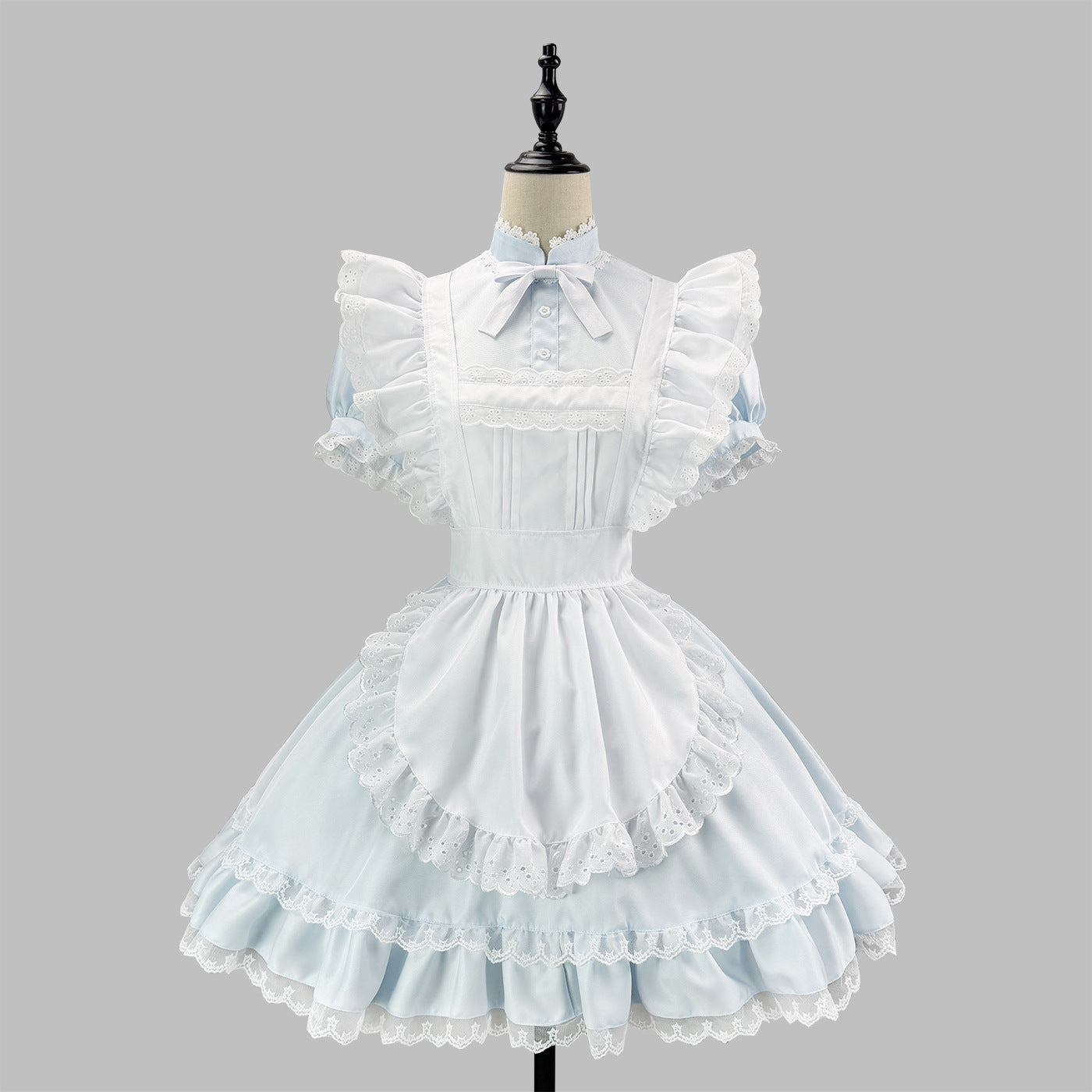 大きいサイズ レディース ミルキードールメイドフリルワンピースドレス・ハロウィン・コスプレ(M/L/LL/3L/4L/5L/6L)