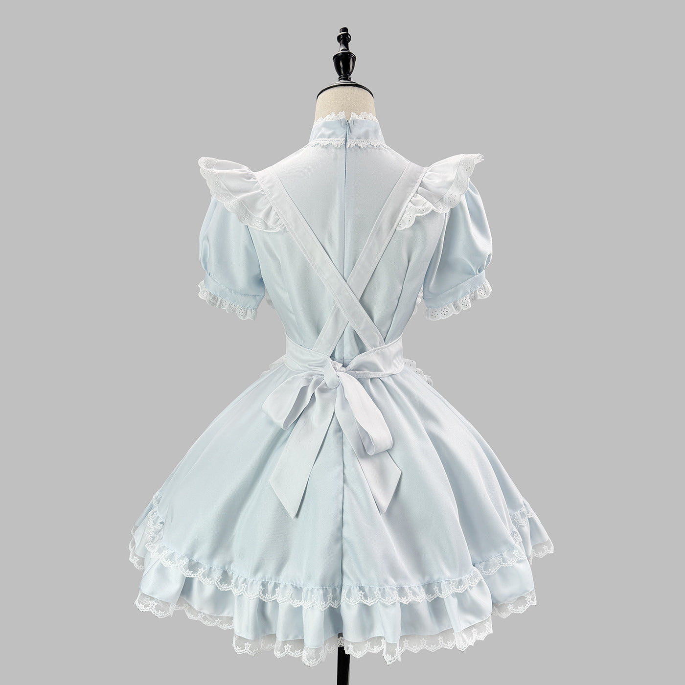 大きいサイズ レディース ミルキードールメイドフリルワンピースドレス・ハロウィン・コスプレ(M/L/LL/3L/4L/5L/6L)