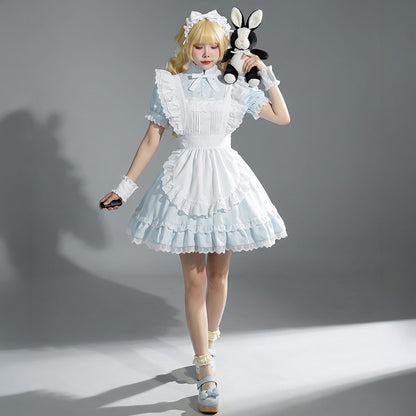 ミルキードールメイドフリルワンピースドレス・ハロウィン・コスプレ(M/L/LL/3L/4L/5L/6L)