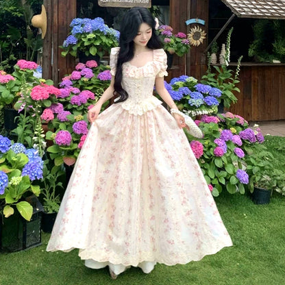 お花畑のプリンセスロリータワンピ(LL/3L/4L/5L)