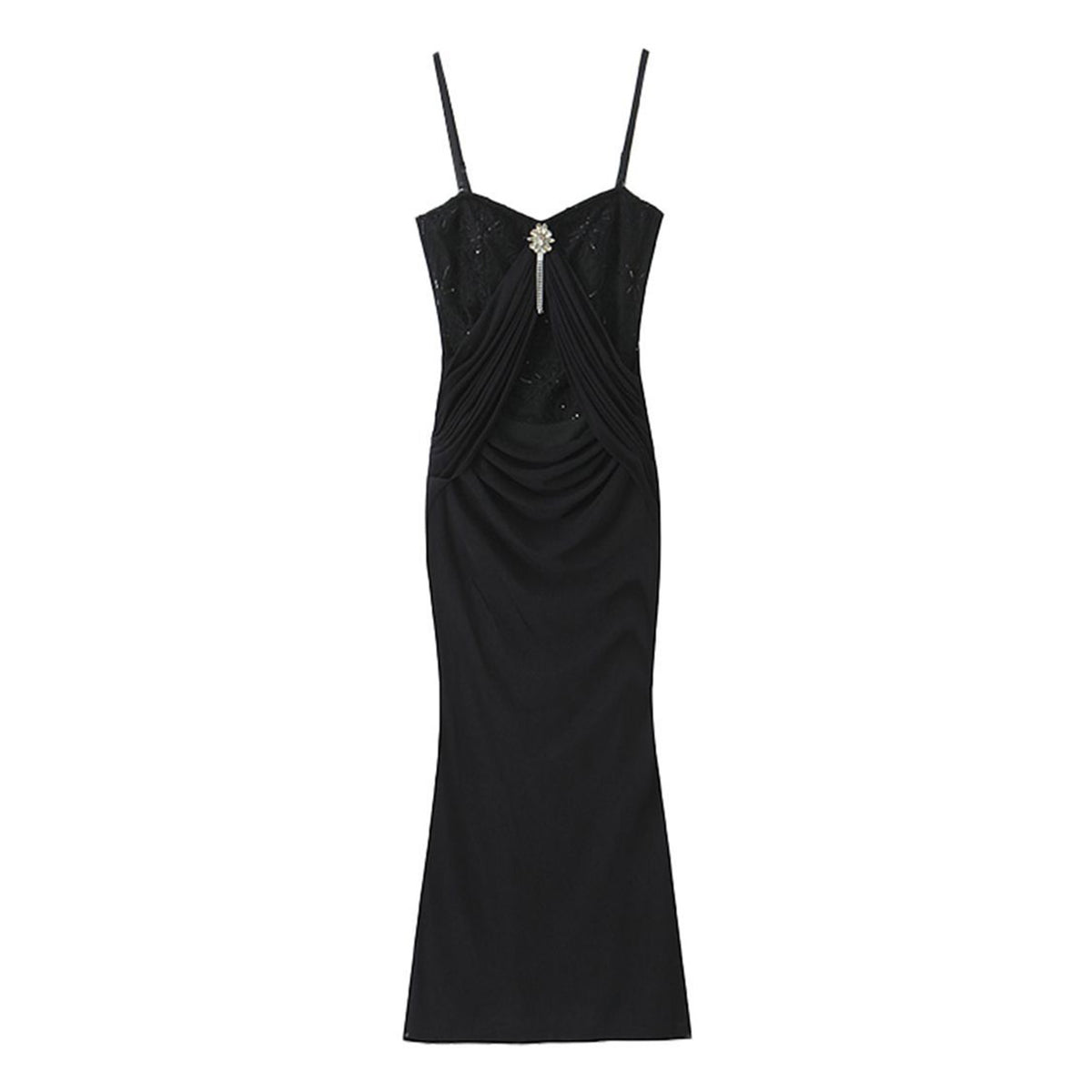 Jeweled Drape Lace Mermaid Dress (LL/3L/4L/5L)