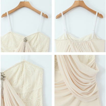 Jeweled Drape Lace Mermaid Dress (LL/3L/4L/5L)