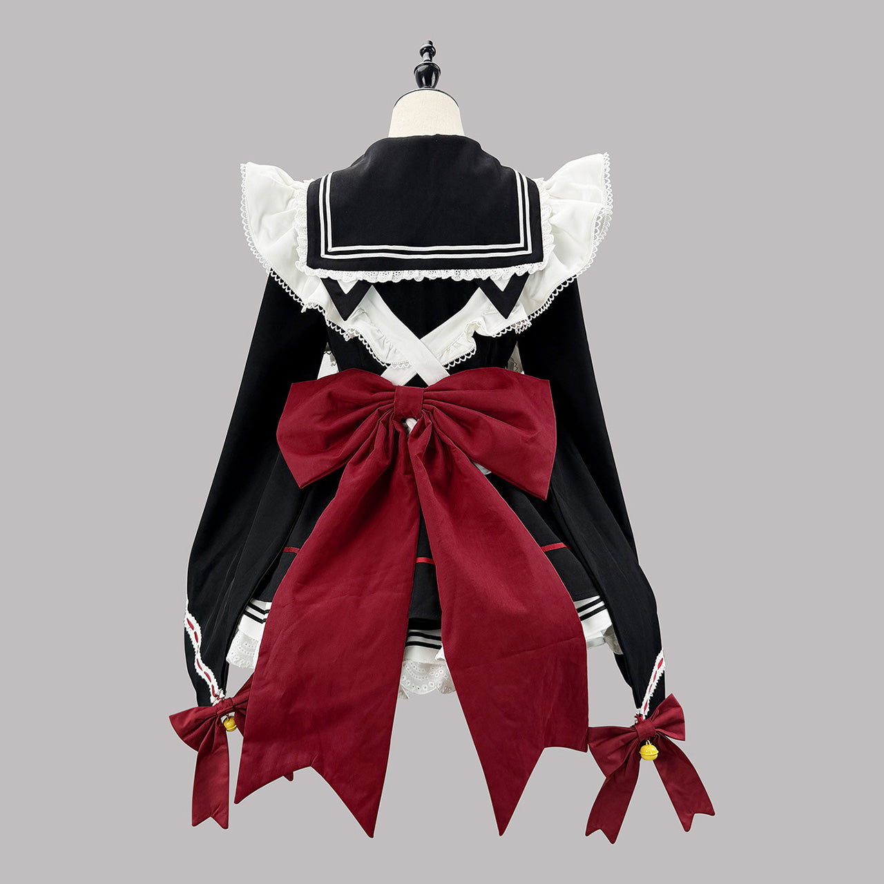 大きいサイズ レディース 夜汽車セーラーのビッグリボンメイド服・ハロウィン・コスプレ(M/L/LL/3L/4L/5L/6L)