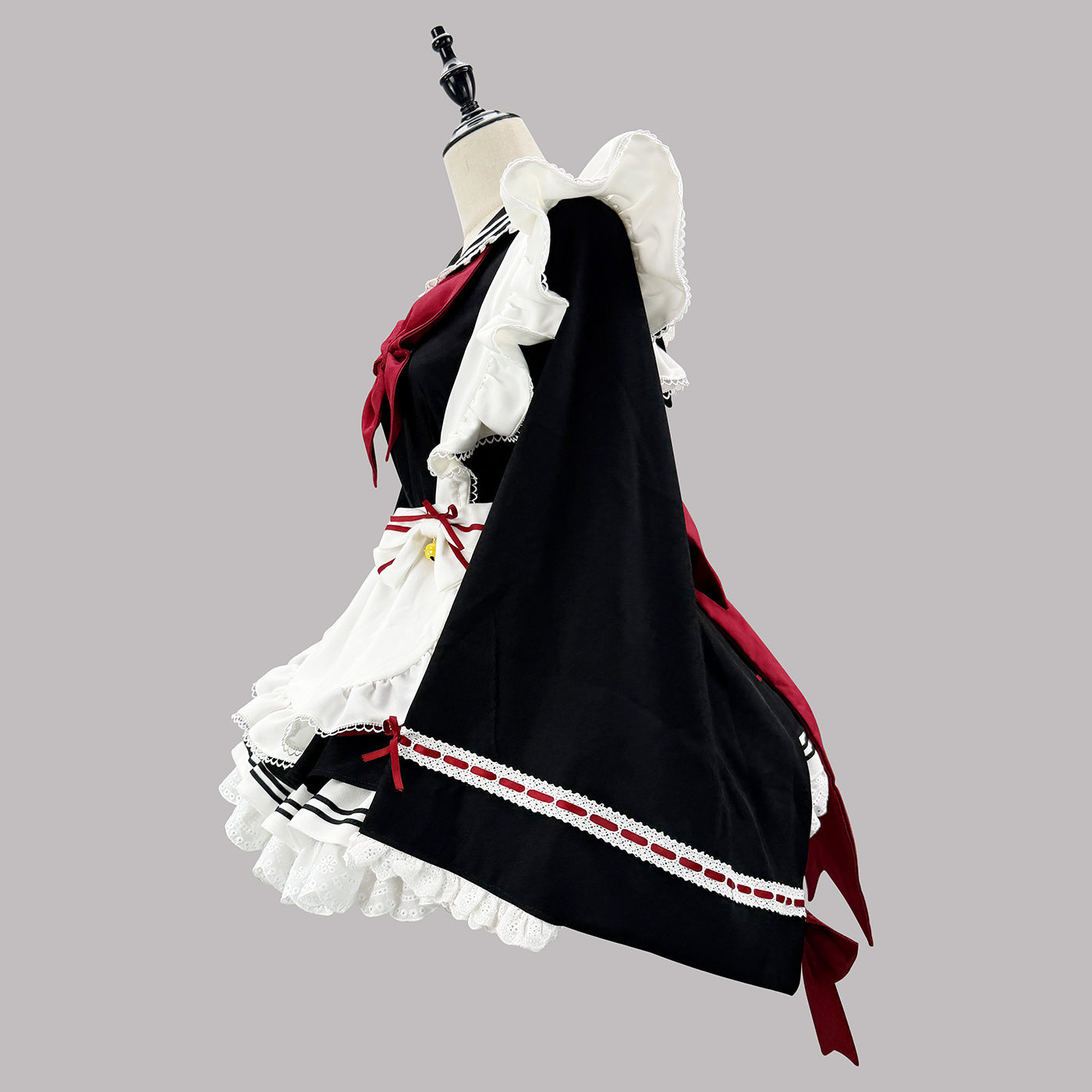 大きいサイズ レディース 夜汽車セーラーのビッグリボンメイド服・ハロウィン・コスプレ(M/L/LL/3L/4L/5L/6L)