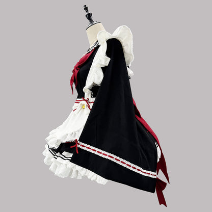夜汽車セーラーのビッグリボンメイド服・ハロウィン・コスプレ(M/L/LL/3L/4L/5L/6L)