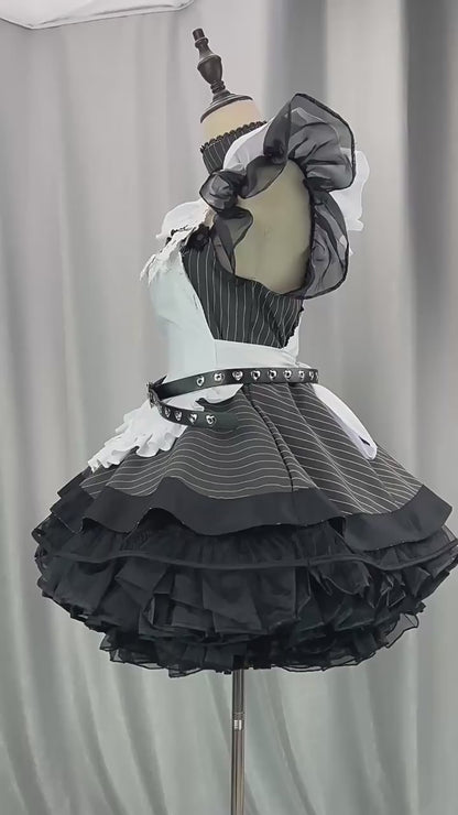 クロノスハート・ロックメイドドレス(M/L/LL/3L/4L/5L/6L)/コスプレ/ハロウィン