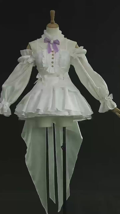 女神からの贈り物の月白ロイヤルフリル プリンセスコスチューム(LL/3L/4L)ハロウィン/コスプレ