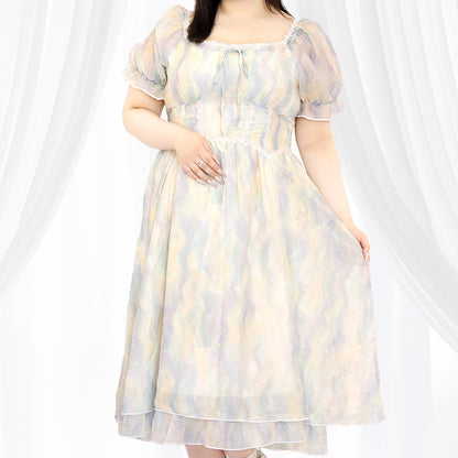 フェアリーバブル・ロング丈ワンピース（3L/4L/5L）/Taberunosky（タベルノスキー）