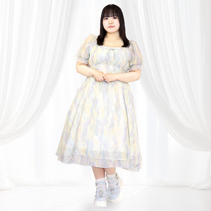 フェアリーバブル・ロング丈ワンピース（3L/4L/5L）/Taberunosky（タベルノスキー）