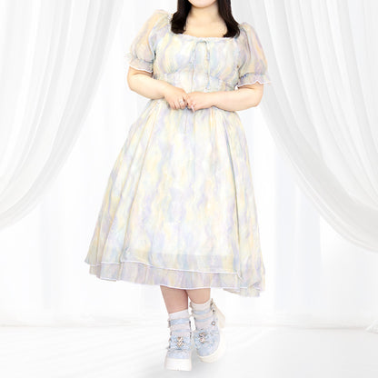 フェアリーバブル・ロング丈ワンピース（3L/4L/5L）/Taberunosky（タベルノスキー）