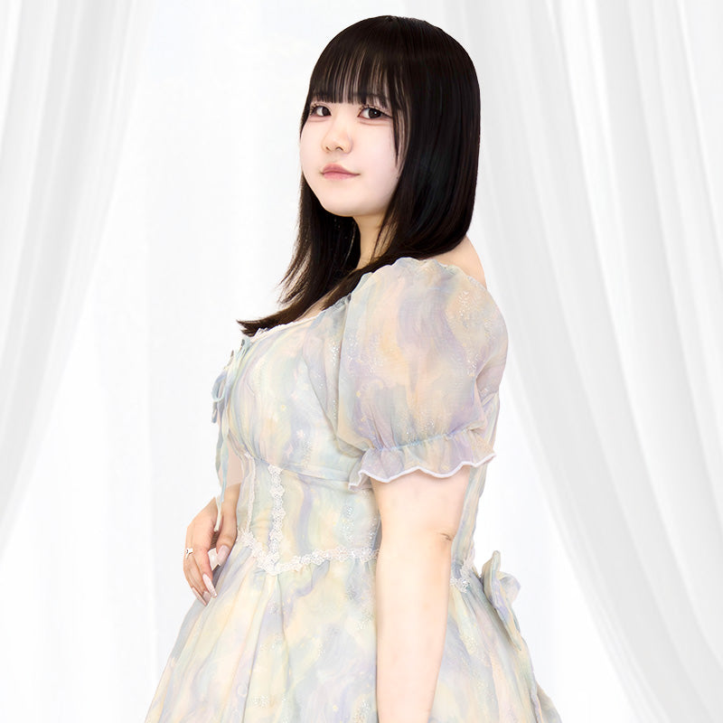 フェアリーバブル・ロング丈ワンピース（3L/4L/5L）/Taberunosky（タベルノスキー）