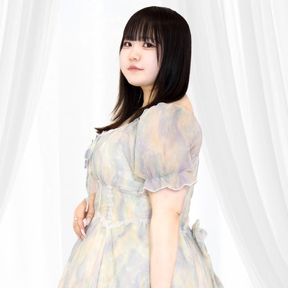 フェアリーバブル・ロング丈ワンピース（3L/4L/5L）/Taberunosky（タベルノスキー）