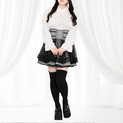 うさぎ刺繍のスウィートケープブラウス(3L/4L/5L/6L)