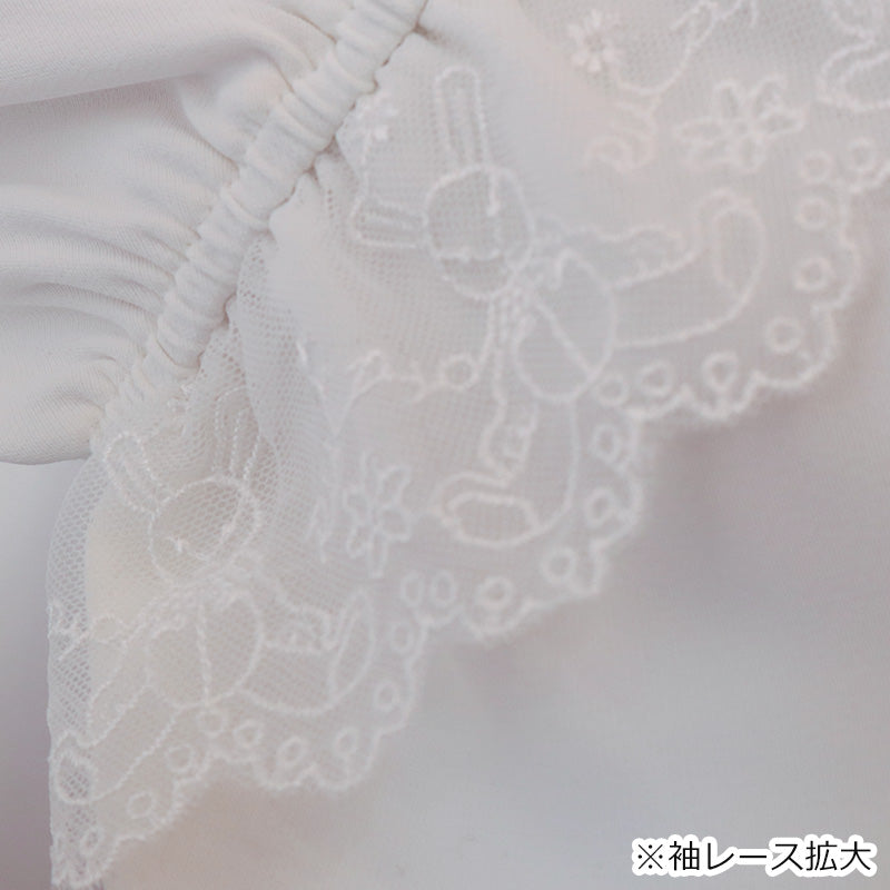 大きいサイズ レディース うさぎ刺繍のスウィートケープブラウス(3L/4L/5L/6L)