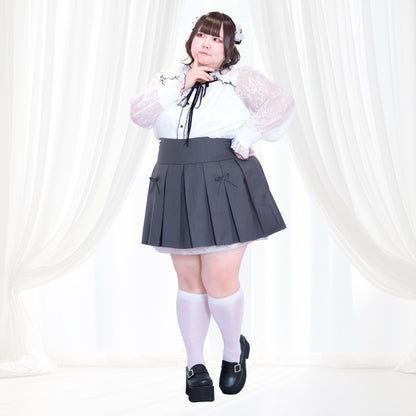 純白キューピットちゃんリボンレースカットソー（3L/4L/5L/6L）/Taberunosky（タベルノスキー）