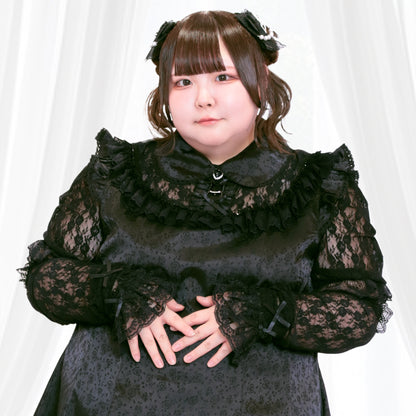 ブラックローズの漆黒デビルちゃんセットアップ・アームカバー付（3L/4L/5L/6L）/Taberunosky（タベルノスキー）