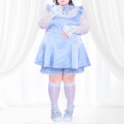 ブルーローズの天使ちゃんセットアップ・アームカバー付（3L/4L/5L/6L）/Taberunosky（タベルノスキー）