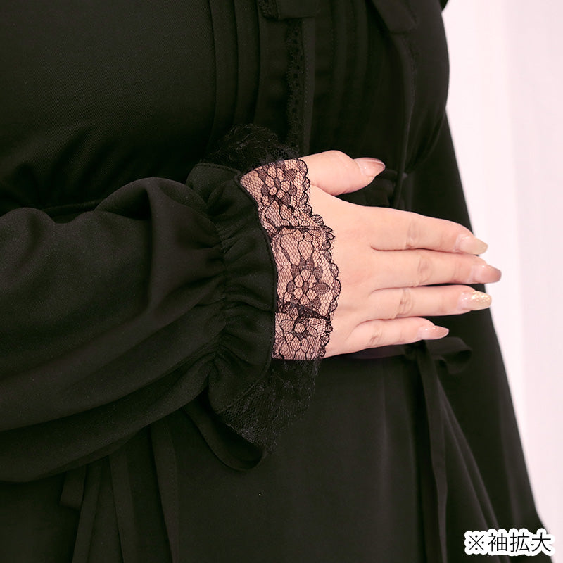 メルティリボン・長袖セーラー襟ドーリーセットアップ（3L/4L/5L/6L）/Taberunosky（タベルノスキー）