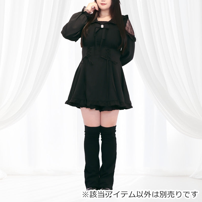 メルティリボン・長袖セーラー襟ドーリーセットアップ（3L/4L/5L/6L）/Taberunosky（タベルノスキー）