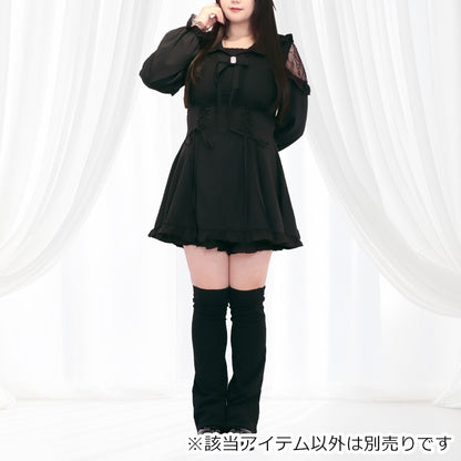 メルティリボン・長袖セーラー襟ドーリーセットアップ（3L/4L/5L/6L）/Taberunosky（タベルノスキー）