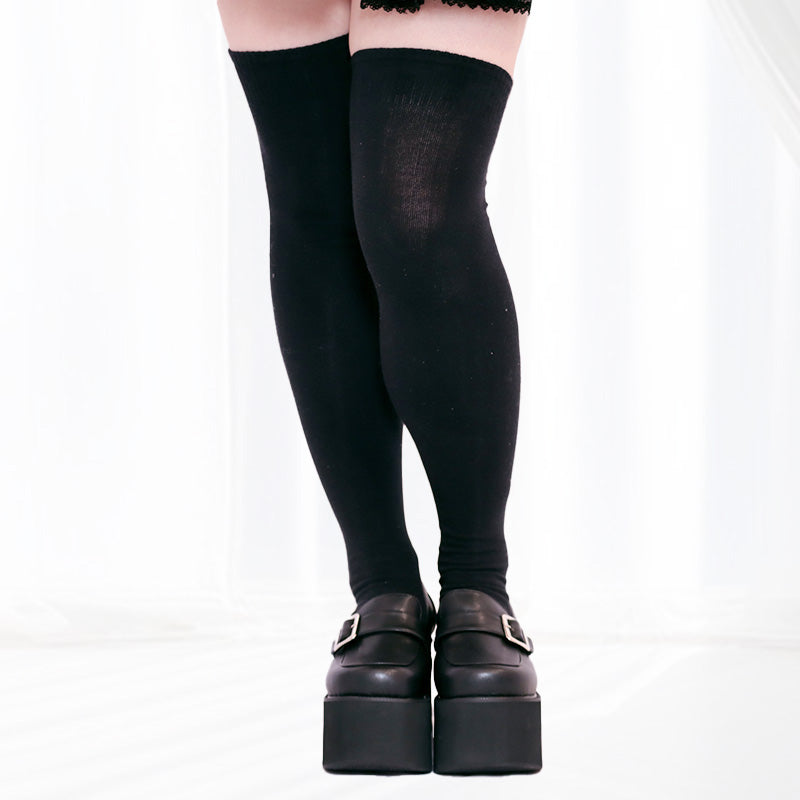 【29cmまでオーダーOK】■王道バックル厚底パンプス/大きいサイズの靴