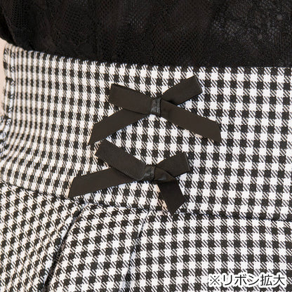 ギンガムチェックのうそつきティアードスカート（3L/4L/5L/6L）/Taberunosky（タベルノスキー）