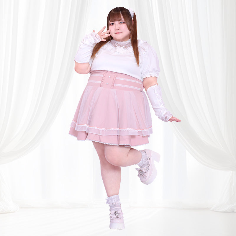 大きいサイズ レディース｜苺みるくコルセットスカパン (プラスサイズ
