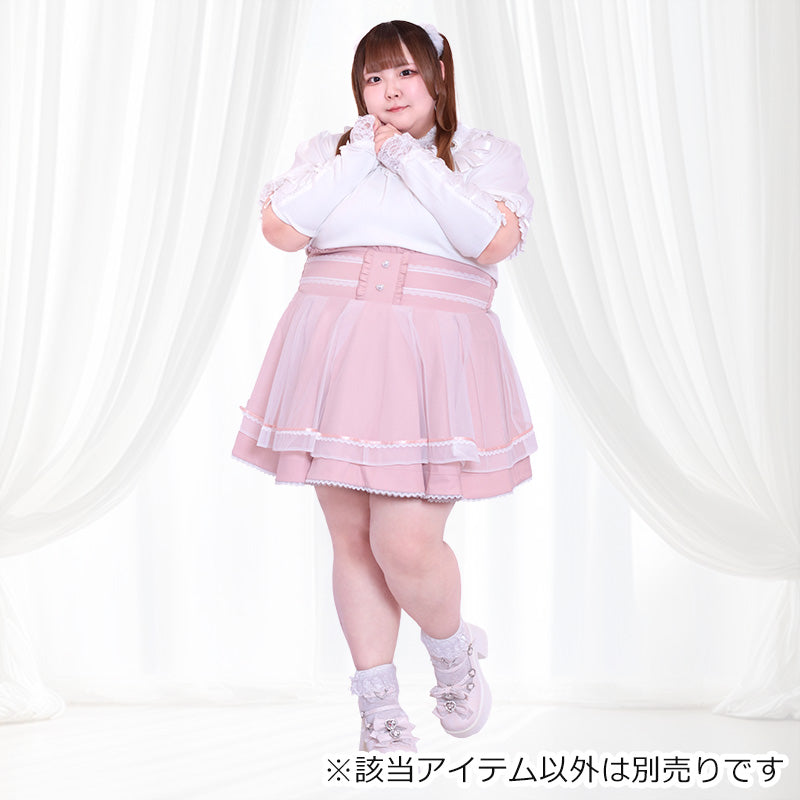 大きいサイズ レディース Strawberry Milk Corset Skirt-Pants (Plus Size Skirt) (4L/5L/6L)/Taberunosky