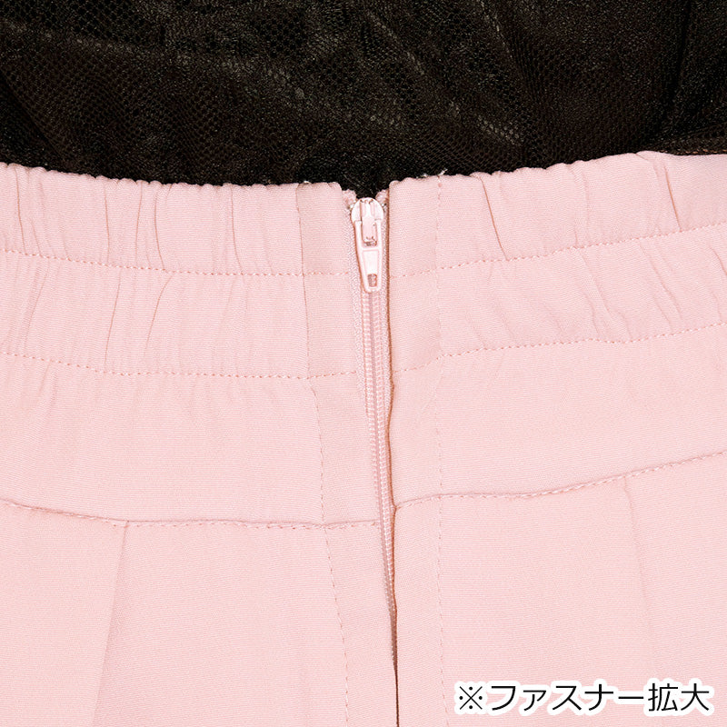 ピンクのうそつきティアードスカート（3L/4L/5L/6L）/Taberunosky（タベルノスキー）
