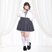 おリボンプリーツスカートミニスカパン（3L/4L/5L/6L）