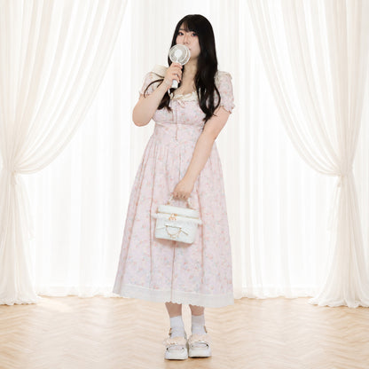 Sweet Bouquet Cotton Flared Long Dress (L/LL/3L/4L/5L)