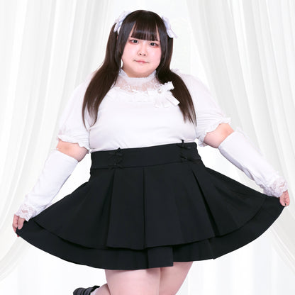 Black False Tiered Skirt (3L/4L/5L/6L) / Taberunosky