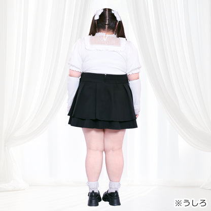 Black False Tiered Skirt (3L/4L/5L/6L) / Taberunosky