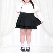 ブラックのうそつきティアードスカート（3L/4L/5L/6L）/Taberunosky（タベルノスキー）