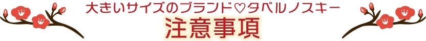 大きいサイズレディース福袋の注意事項