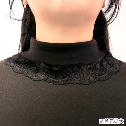 ブラックシュガーレースの ふわ袖ファートップス(3L-5L相当ワンサイズ)