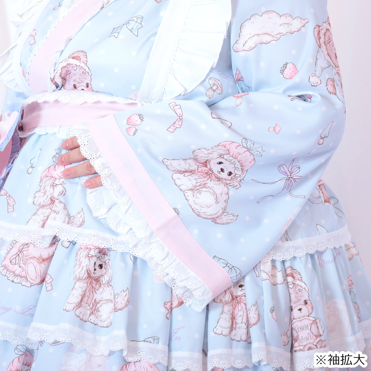 大きいサイズ レディース Pastel Dream Ribbon♡Plus Size Yukata Dress