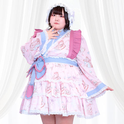 Pastel Dream Ribbon♡Plus Size Yukata Dress
