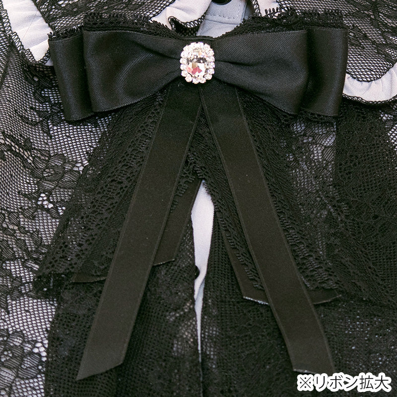 メロウナイト・地雷グレーブルーレースケープブラウス（3L/4L/5L）