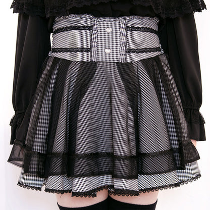 ナイトギンガムチュール・地雷スカート・スカパン（3L/4L/5L）