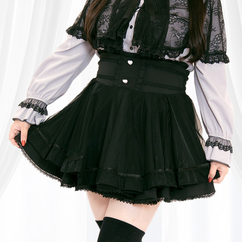 ミッドナイトチュール・地雷スカート・スカパン（3L/4L/5L）