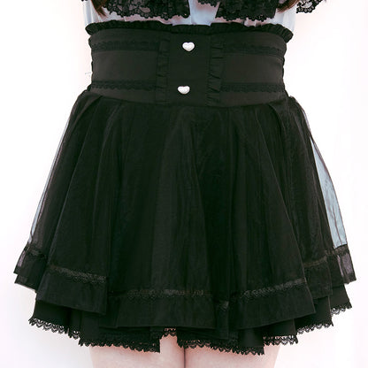 ミッドナイトチュール・地雷スカート・スカパン（3L/4L/5L）