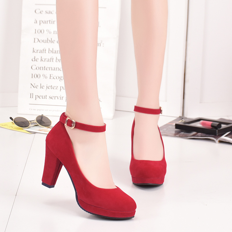 スエード赤ヒールパンプス・靴シューズ(大きいサイズ23～26.0cm) / 大きいサイズレディース通販サイトangeLsize(エンジェルサイズ)公式