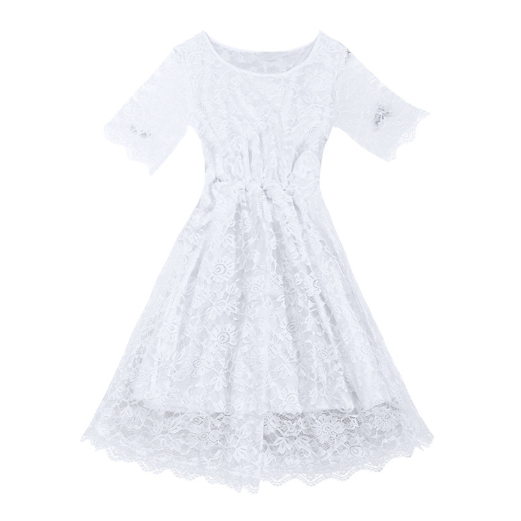 A551♦️新品♦️レース　プリーツドレス　ワンピース　大きいサイズ　3L